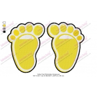 Yellow Feet Embroidery Design